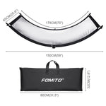 FOMITO U자형 곡선 사진 스튜디오 반사판 4 in 1 골드 실버 화이트 블랙 반사판, U자형 4 in 1
