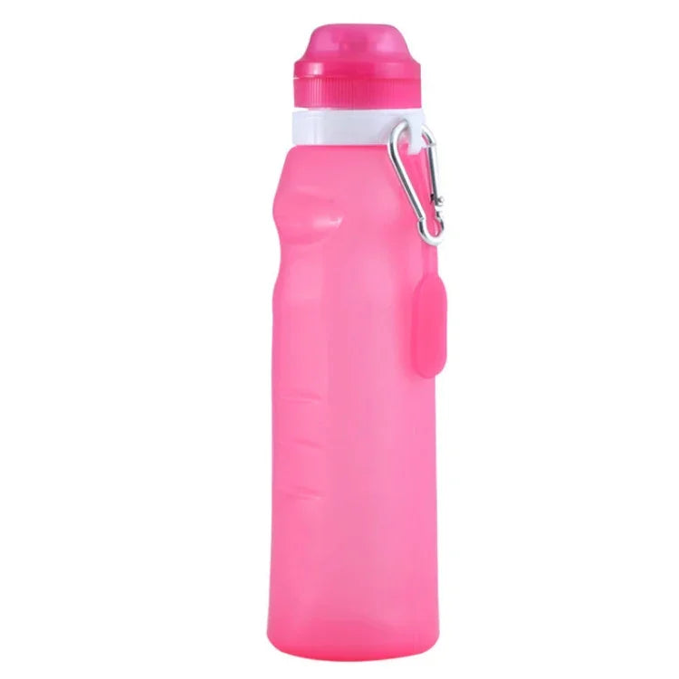 XC-282 600ml 실리콘 접이식 컵 아웃도어 캠핑 사이클링 스포츠 주전자, 흰색, 분홍, 파랑, 자몽색