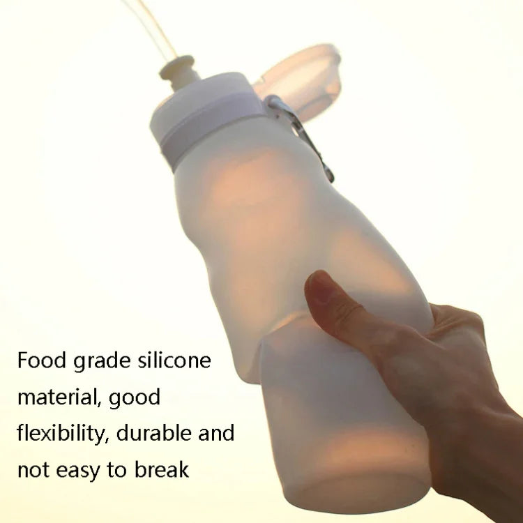 XC-282 600ml 실리콘 접이식 컵 아웃도어 캠핑 사이클링 스포츠 주전자, 흰색, 분홍, 파랑, 자몽색