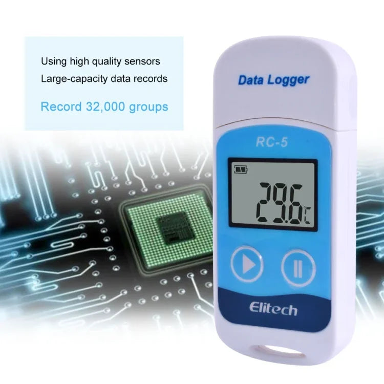 TTE35065 디지털 USB 온도 데이터 로거, 창고 저장, 냉장, 냉동 저장 및 실험실용, TTE35065