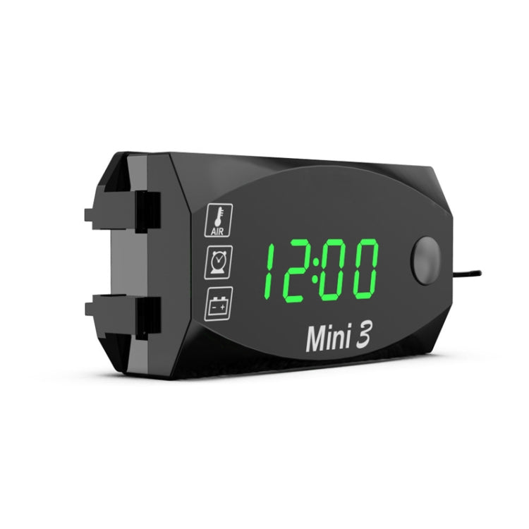 Voltage Clock And Temperature 3 In 1 LED Electronic Meter Large-Screen Digital Display Waterproof And Dustproof Voltmeter, 3 In 1 LED Red Light, 3 In 1 LED White Light, 3 In 1 LED Green Light