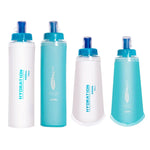 AFISHTOUR TPU 야외 스포츠 소프트 워터 백 마라톤 물병 접이식 물주머니, 용량:, 400ml (파랑), 400ml (투명), 300ml (파랑), 300ml (투명)