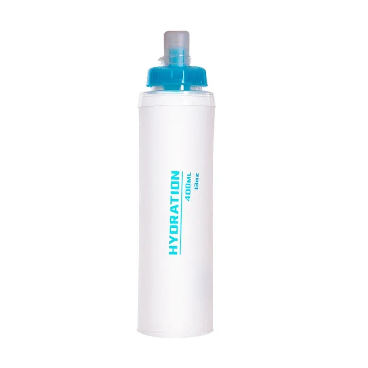 AFISHTOUR TPU 야외 스포츠 소프트 워터 백 마라톤 물병 접이식 물주머니, 용량:, 400ml (파랑), 400ml (투명), 300ml (파랑), 300ml (투명)