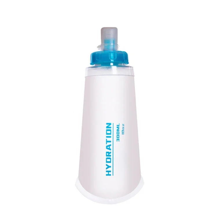 AFISHTOUR TPU 야외 스포츠 소프트 워터 백 마라톤 물병 접이식 물주머니, 용량:, 400ml (파랑), 400ml (투명), 300ml (파랑), 300ml (투명)