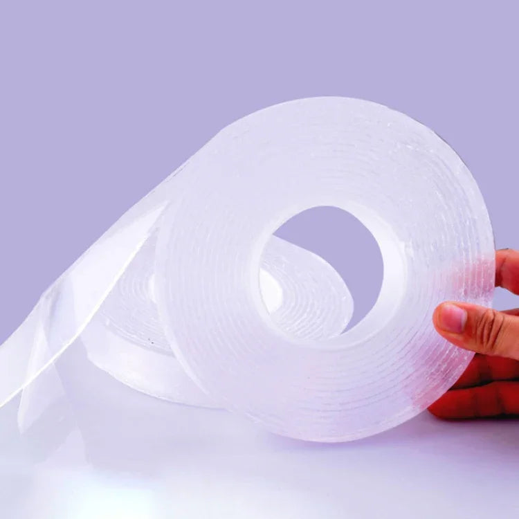 투명 양면 접착 나노틱 테이프 물 세척 무자국 테이프, 1x30x1000mm, 1x30x2000mm, 1x30x3000mm, 2x30x1000mm, 2x30x2000mm, 2mm x 3cm x 3m, 2x30x5000mm