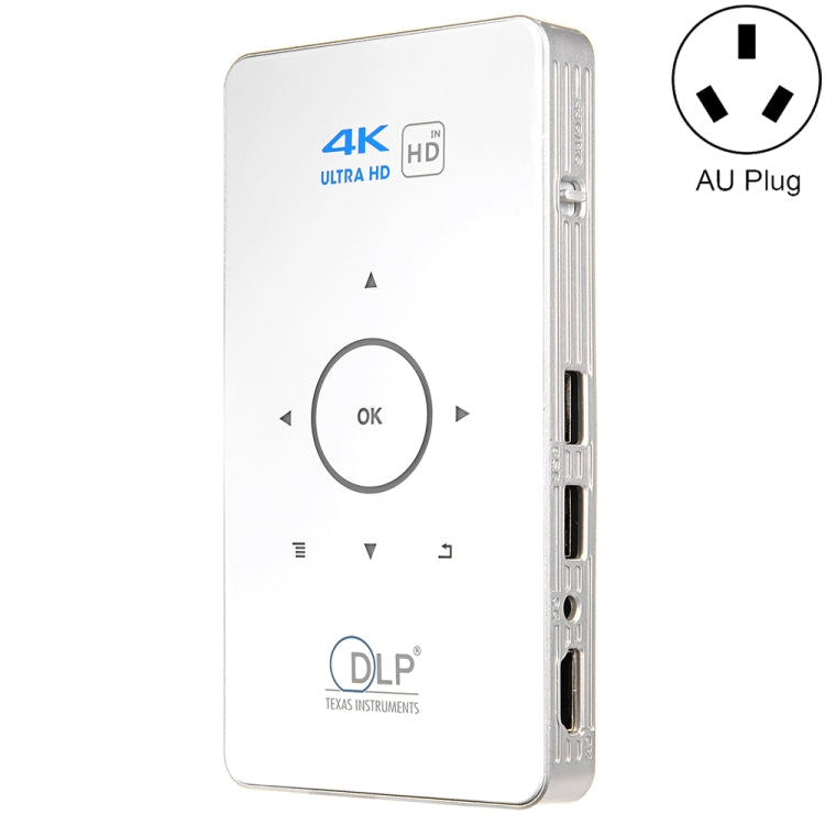 C6 1G+8G 안드로이드 시스템 지능형 DLP HD 미니 프로젝터 휴대용 홈 모바일 폰 프로젝터, 미국 플러그 (블랙), 유럽 플러그 (블랙), 영국 플러그 (블랙), 호주 플러그 (블랙), 미국 플러그 (화이트), 호주 플러그 (화이트)