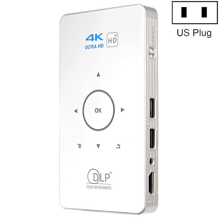 C6 2GB+32GB 안드로이드 스마트 DLP HD 프로젝터 미니 무선 프로젝터, 미국 플러그 (블랙), 유럽 플러그 (블랙), 영국 플러그 (블랙), 호주 플러그 (블랙), 미국 플러그 (화이트), 영국 플러그 (화이트), 호주 플러그 (화이트)