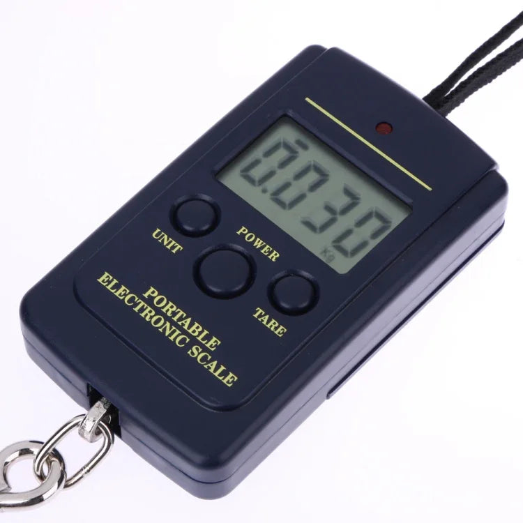 10g 미니 디지털 낚시 저울 여행용 무게 측정 저울 전자 후크 저울 주방 무게 도구, 용량:40kg, 백라이트 없음 40kg, 백라이트 있음 40kg