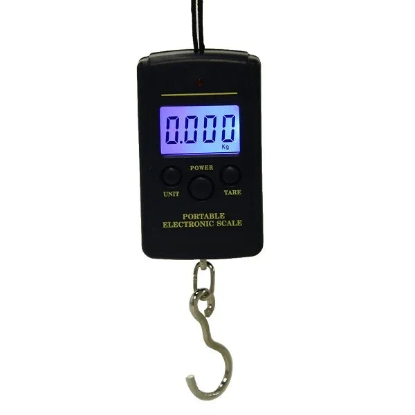 10g 미니 디지털 낚시 저울 여행용 무게 측정 저울 전자 후크 저울 주방 무게 도구, 용량:40kg, 백라이트 없음 40kg, 백라이트 있음 40kg