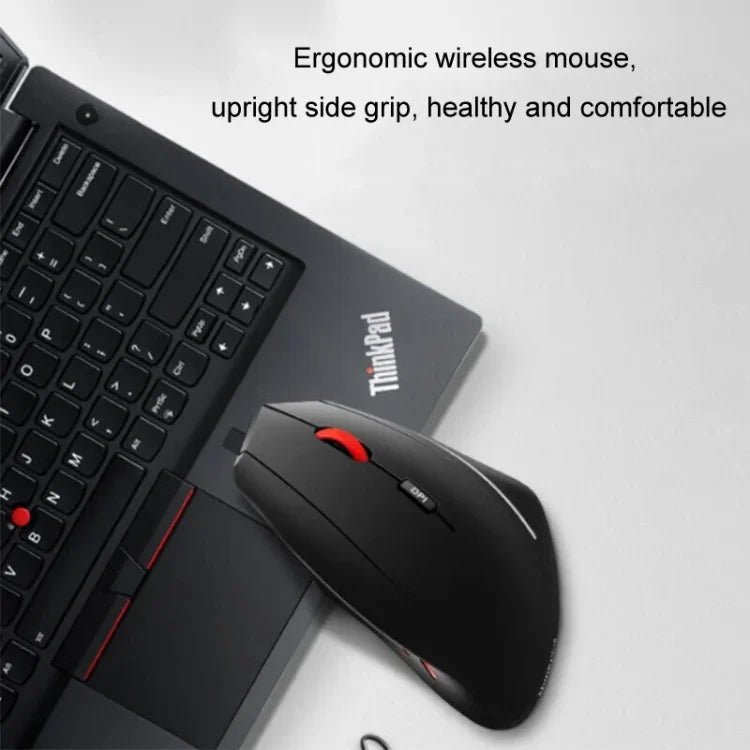 Lenovo Thinkbook 무선 마우스 인체공학 디자인 사이드 그립 마우스, 사이드 그립 마우스