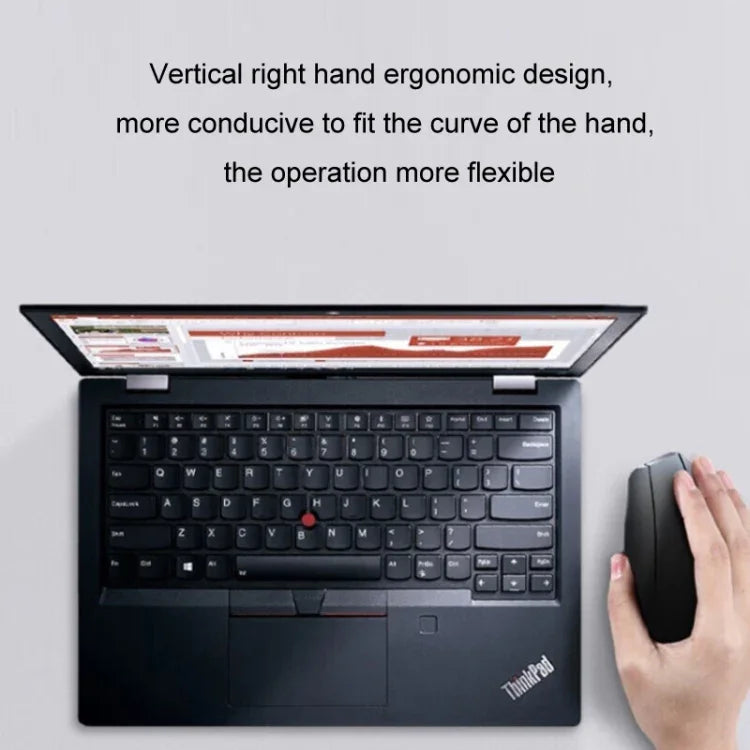 Lenovo Thinkbook 무선 마우스 인체공학 디자인 사이드 그립 마우스, 사이드 그립 마우스