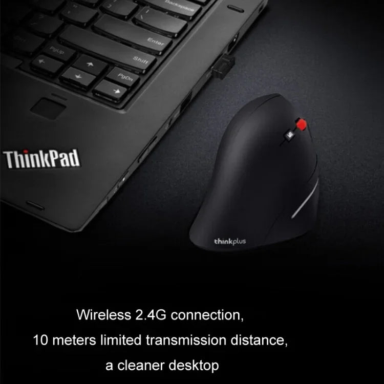 Lenovo Thinkbook 무선 마우스 인체공학 디자인 사이드 그립 마우스, 사이드 그립 마우스