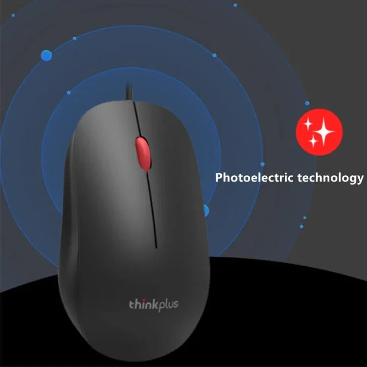 Lenovo Thinkplus M80 오피스 경량 인체공학 노트북 마우스, 유선, 무선