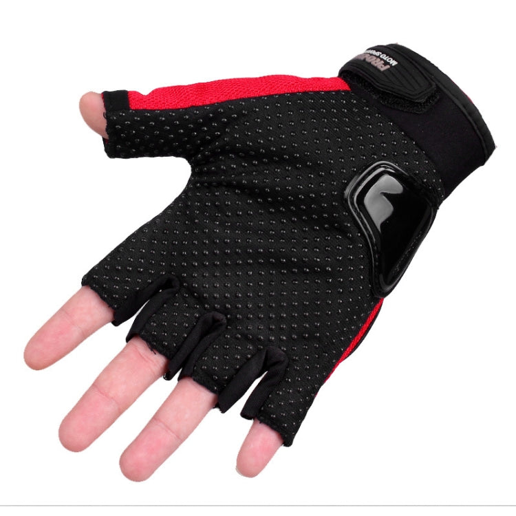 PRO-BIKER PRO01C 야외 사이클링 장갑 오토바이 낙하 방지 안전 보호 반손가락 장갑, M, L, XL, XXL