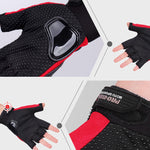 PRO-BIKER PRO01C 야외 사이클링 장갑 오토바이 낙하 방지 안전 보호 반손가락 장갑, M, L, XL, XXL