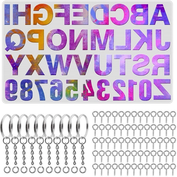 111개 세트 DIY 미러 실리콘 펜던트 몰드, 크리스탈 에폭시 키 펜던트 세트, 111개 세트
