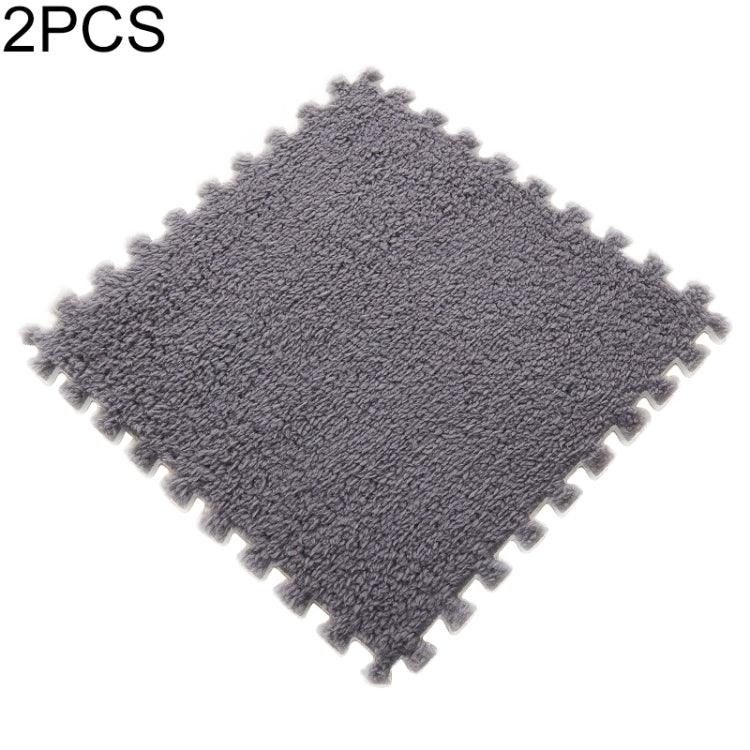 2개 거실 침실 어린이용 부드러운 카펫 매직 패치워크 직소 조각 머리 등반 아기 매트 30x30cm, 장미 빨강, 낙타색, 보라색, 커피색, 파랑, 분홍, 초록, 흰색, 회색