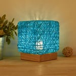 USB Square Sepak Takraw Table Lamp Bedroom Bedside Decorative Light, Spec:, Button Switch+Base, Dimming Switch+Base