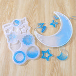 DIY 풍경 에폭시 몰드 달 펜던트 풍경 걸이 세트 몰드, 스타일:, MD3535 + MD3536, MD3535 + MD3536 + 낚시줄