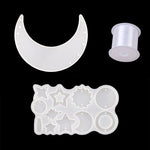 DIY 풍경 에폭시 몰드 달 펜던트 풍경 걸이 세트 몰드, 스타일:, MD3535 + MD3536, MD3535 + MD3536 + 낚시줄