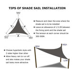 Triangle Outdoor Garden Sunshade Sail Waterproof Anti-UV Canopy, Size: 3.6m x 3.6m x 3.6m, 3.6m x 3.6m x 3.6m
