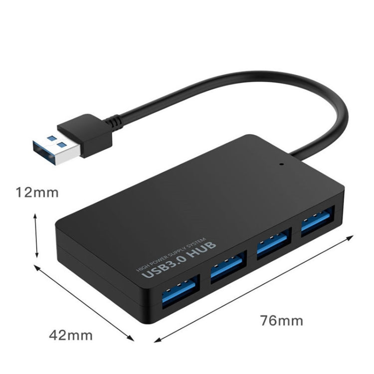 KYTC47 4포트 USB 어댑터 케이블 고속 USB 도킹 스테이션 다중 인터페이스 허브 컨버터, 블랙 USB 3.0, 블랙 Type-C