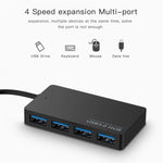 KYTC47 4포트 USB 어댑터 케이블 고속 USB 도킹 스테이션 다중 인터페이스 허브 컨버터, 블랙 USB 3.0, 블랙 Type-C