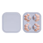 Household Cat Paw Shape Creative Silicone Ice Box Ice Cube Mold Ice Hockey DIY Food Supplement Box with Lid, Cat Paw Shape(Lilac Purple), Cat Paw Shape(Shrimp Red), Cat Paw Shape(Vegetation Green), Cat Paw Shape(Blue Green), Cat Paw Shape(Pink Purple)
