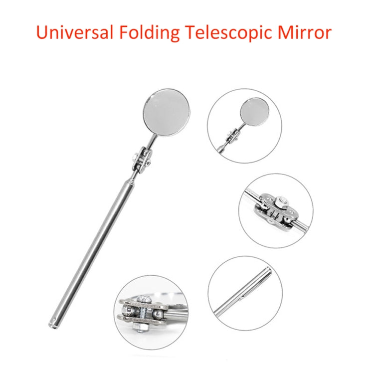Car Repair Detection Mirror Universal Folding Telescopic Mirror Welding Chassis Inspection Mirror, Silver 50mm, Silver 30mm, Black Handle 50mm, Red Handle 50mm, Purple Handle 50mm, Pink Handle 50mm