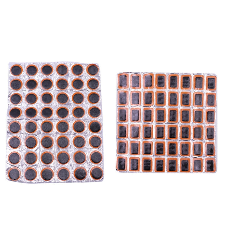 48pcs /Sheet Car Vacuum Tire Film Bicycle Motorcycle Tire Repair Film, Style:, Round, Square