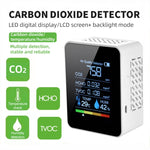 휴대용 CO2 공기질 포름알데히드 이산화탄소 감지기 실내 온도 습도계 LED 디지털 디스플레이 포함, 5-in-1 반도체