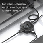 Jasoz 고속 USB2.0 4포트 허브 1 to 4 도킹 허브, 블랙 0.3m, 블랙 0.5m, 블랙 1.2m, 화이트 0.3m, 화이트 0.5m, 화이트 1.2m