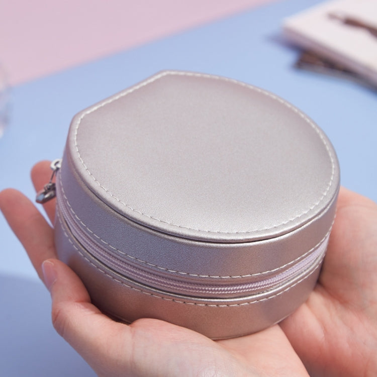 SH789-12 PU 가죽 심플 쥬얼리 보관함, 화이트, 연핑크, 샴페인 골드