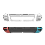 DOBE TNS-1133B 호스트 보호 키트 + 좌우 핸들 크리스탈 방탄 보호 커버, Switch OLED용, TNS-1133B(투명 색상)