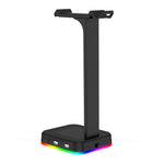 RGBD9 RGB 헤드셋 스탠드 색상 변환 게이밍 헤드셋 스탠드 듀얼 USB 포트 포함, RGBD9