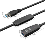 D.Y.TECH USB 3.0 수-암 연장 케이블 이중 차폐 칩 데이터 케이블, 길이:, 10m, 15m