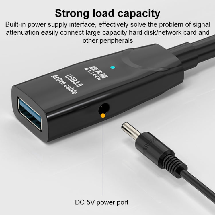D.Y.TECH USB 3.0 수-암 연장 케이블 이중 차폐 칩 데이터 케이블, 길이:, 10m, 15m