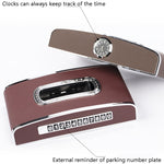Car Clock Tissue Box Multi-Function Vehicle Instrument Table Paper Towel Box, Style:, Clock+Parking Card (Green), Clock+Parking Card (Ivory), Clock+Parking Card (Agate), Clock+Parking Card (Black), Clock+Parking Card (Gray)                             ...