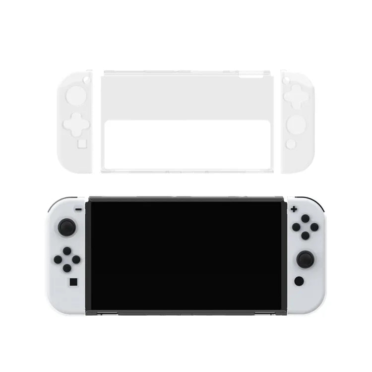 DOBE 게임 핸들 투명 크리스탈 케이스 TPU 보호 커버, Switch OLED 콘솔용, TNS-1133C