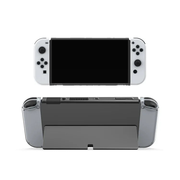 DOBE 게임 핸들 투명 크리스탈 케이스 TPU 보호 커버, Switch OLED 콘솔용, TNS-1133C