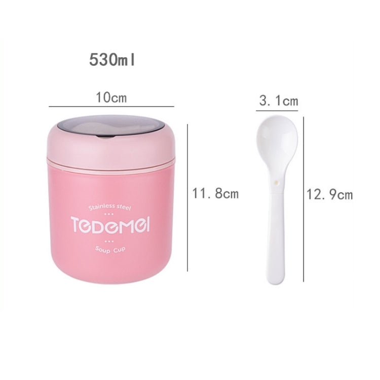 휴대용 보온 밀폐 수프 컵 뚜껑 포함 아침 점심 도시락 사무실용, 분홍, 파랑, 초록