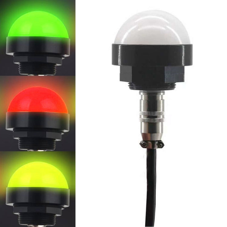 24V 안전 삼색 경고등 알람 LED 반구형 방수 표시등, 스타일 1, 스타일 2