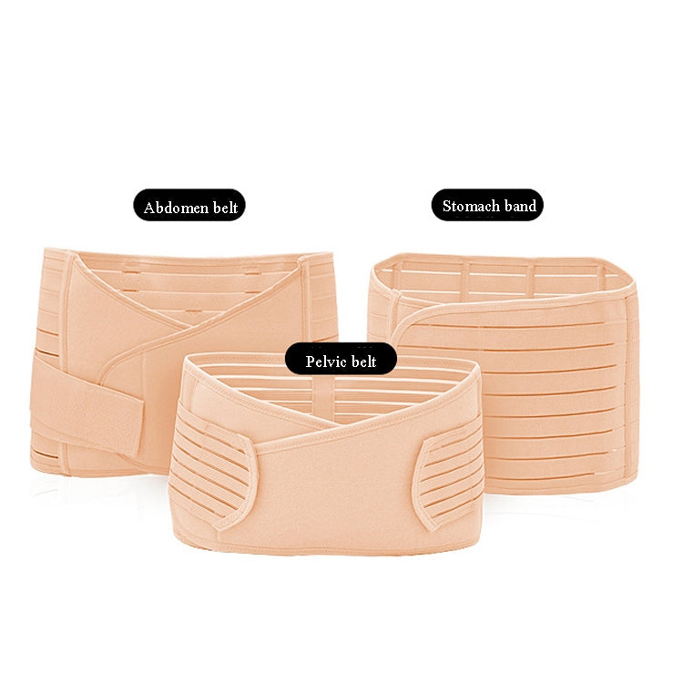 Three-Piece Abdomen Belt Set Elastic Postpartum Abdomen Belt Maternity Corset Belt Waist Belt For Caesarean Section, M, L, XL, 2XL
