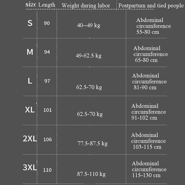 산후 복부 벨트 번들 복부 통풍 임산부용 벨트 번들, S, M, L, XL, XXL