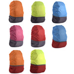 2개 세트 야외 등산용 컬러 매칭 발광 백팩 레인 커버, S 18-30L, M 30-40L, L 45-55L, XL 58-70L
