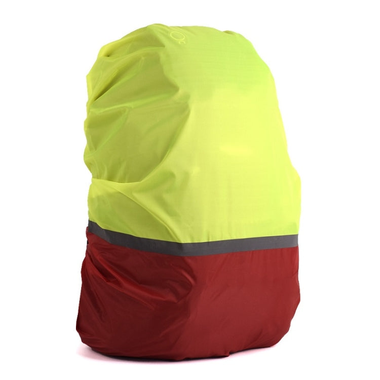 2개 세트 야외 등산용 컬러 매칭 발광 백팩 레인 커버, S 18-30L, M 30-40L, L 45-55L, XL 58-70L
