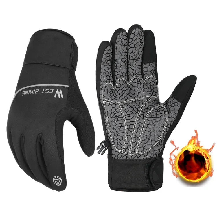 WEST BIKING YP0211220 Winter Warm Fleece Ski Gloves Silicone Non-Slip Riding Gloves, M, L, XL