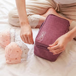 여행용 방수 수납 가방 속옷 정리 가방, 블랙, 그레이, 바이올렛, 와인 레드, 스카이 블루, 네이비