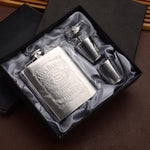 휴대용 스테인리스 스틸 힙 플라스크 세트 와인 잔 깔때기 포함, 7OZ 옐로우 그런지, 7OZ 그레이 그런지, 7OZ 잭 옐로우 그런지, 7OZ 잭 그레이 그런지, 7OZ 잭 블랙 코어