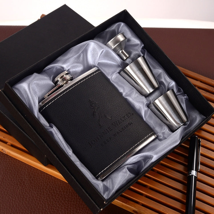 휴대용 스테인리스 스틸 힙 플라스크 세트 와인 잔 깔때기 포함, 스타일:, 8OZ 뉴 잭 패치 코어, 8OZ 올드 잭 패치 코어, 8OZ 올드 맨 패치 코어, 8OZ 옐로우 플로럴 패턴 코어, 7OZ 블랙 가죽 잭 그레이, 7OZ 옐로우 가죽 잭 올드 맨 그레이